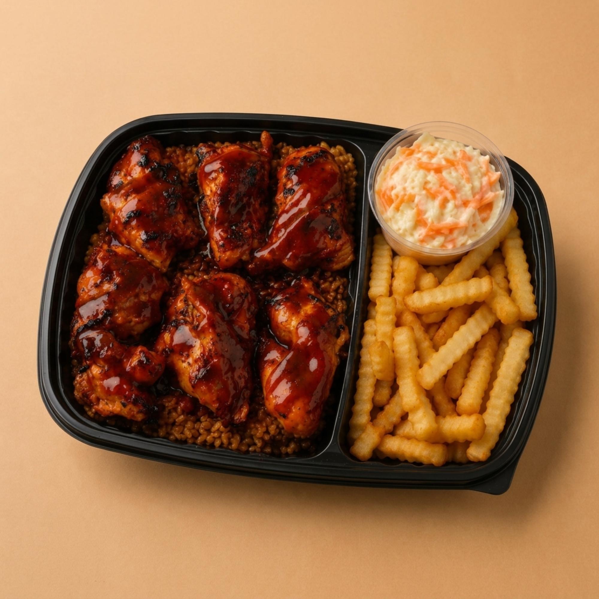 Half Grilled BBQ Chicken Meal