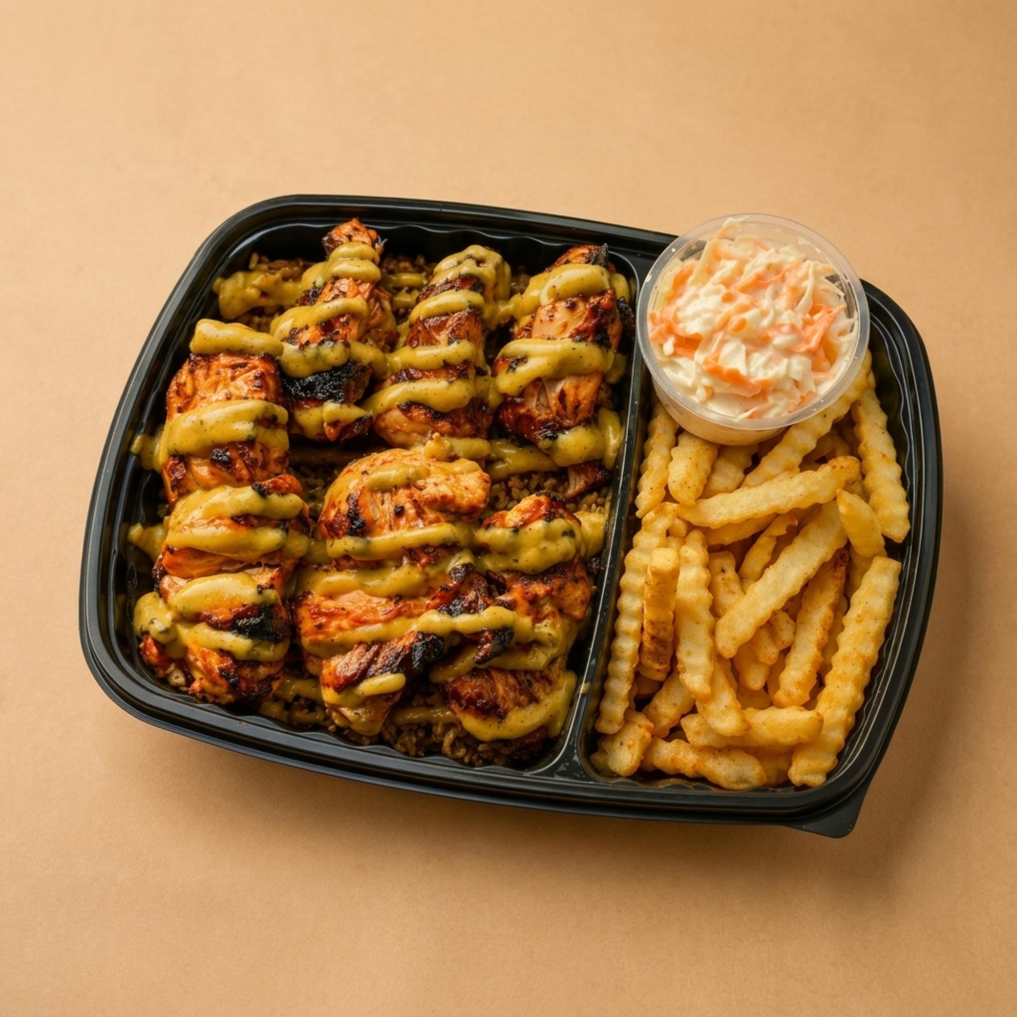 Half Grilled Lemon Pepper Chicken Meal